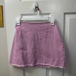 Pink Corduroy Skirt